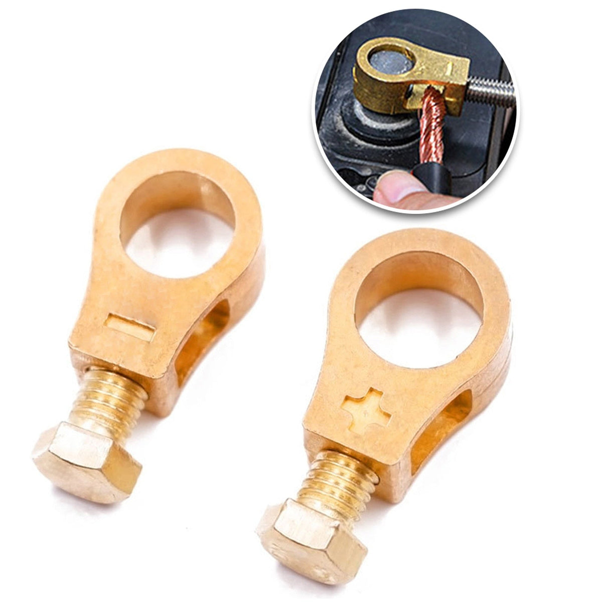 【lm114】copper Car Battery Terminal Wire Cable Clamp （package Includes Bibtic 7721