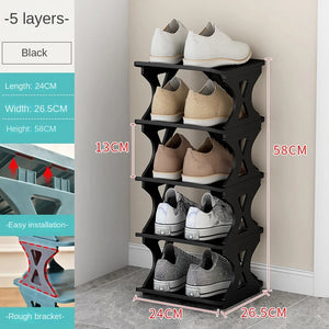 Space-Saving Multi-Layered Shoe Rack