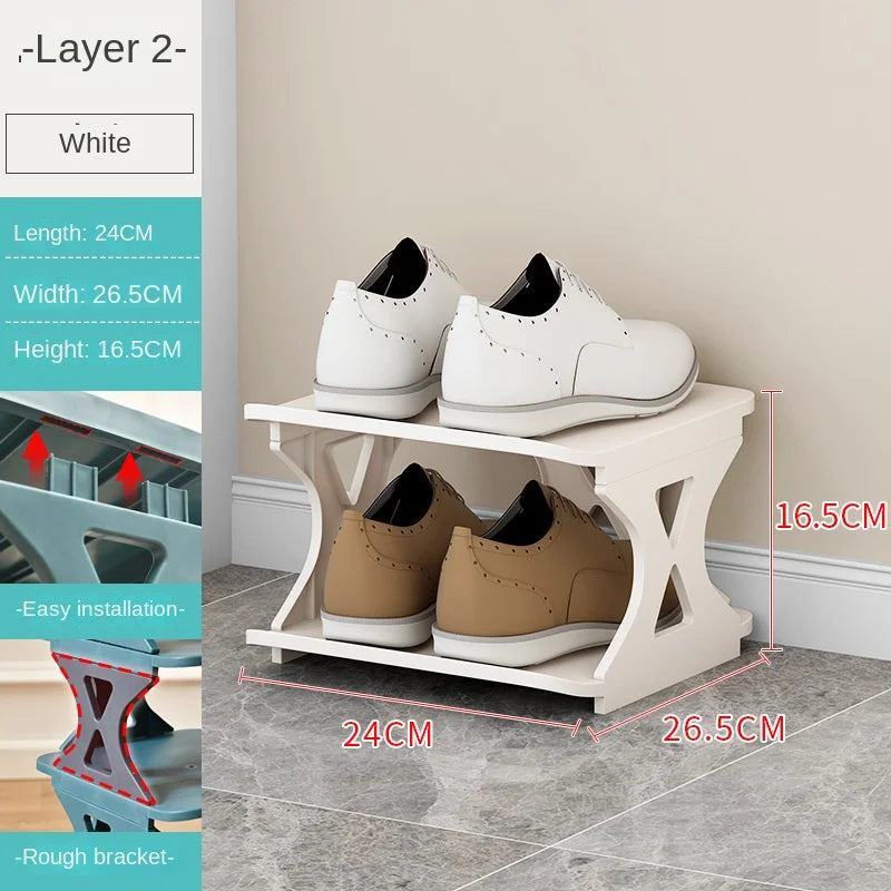 Space-Saving Multi-Layered Shoe Rack