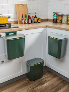 Wall-Mounted Kitchen Trash Can with Lid