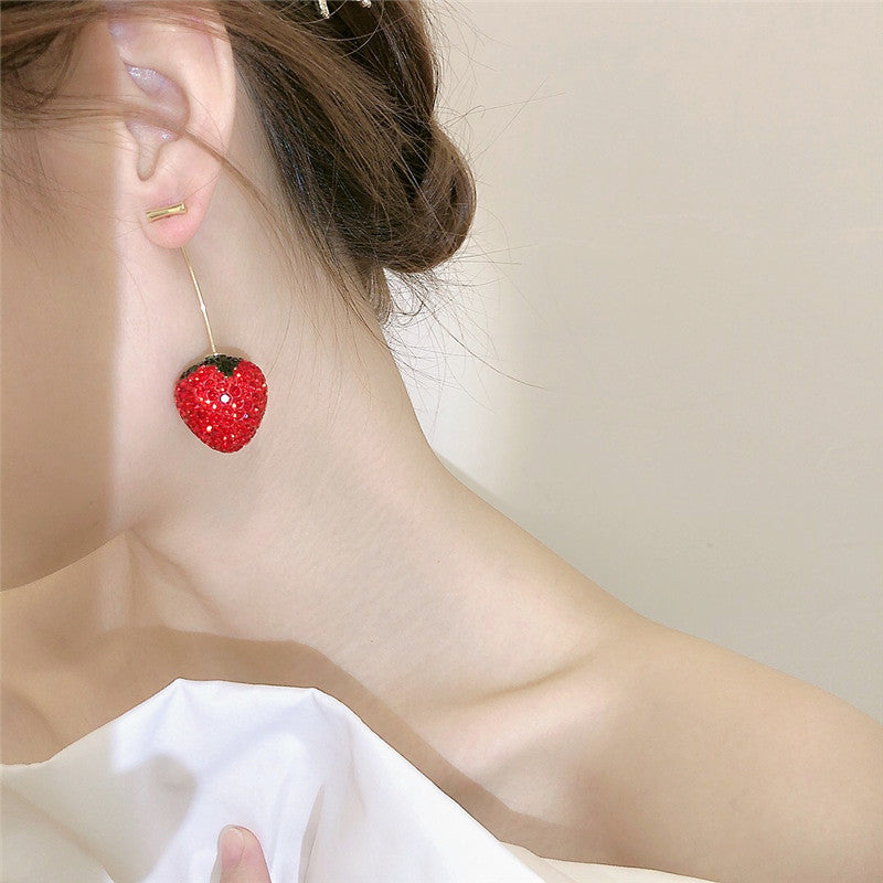 Luscious Red Zircon Strawberry Delight Earrings