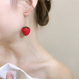 Luscious Red Zircon Strawberry Delight Earrings