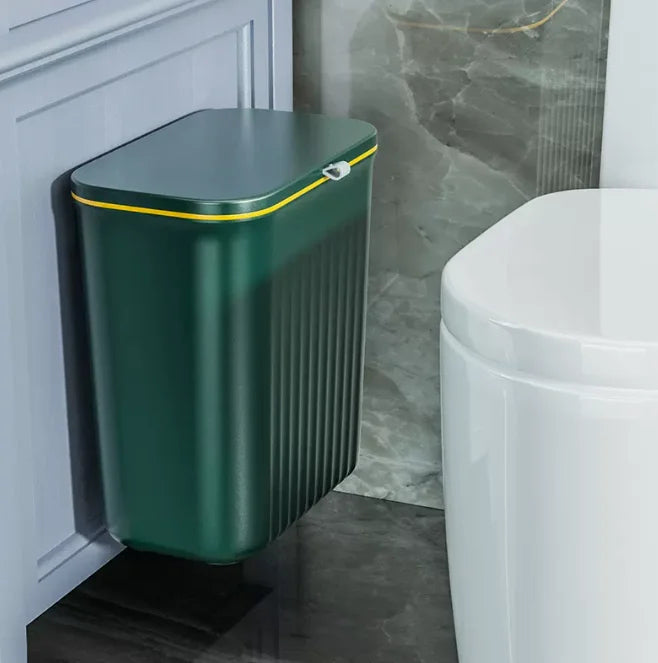 Wall-Mounted Kitchen Trash Can with Lid