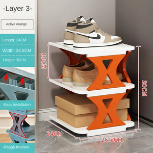 Space-Saving Multi-Layered Shoe Rack