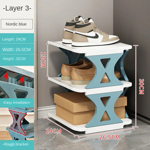 Space-Saving Multi-Layered Shoe Rack