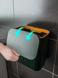 Wall-Mounted Kitchen Trash Can with Lid