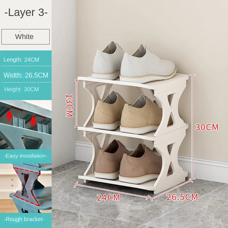 Space-Saving Multi-Layered Shoe Rack