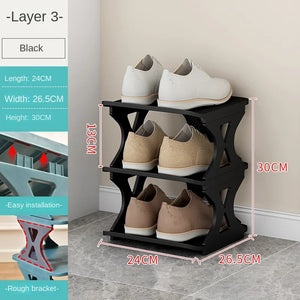 Space-Saving Multi-Layered Shoe Rack