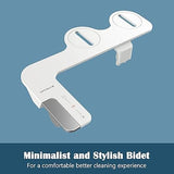 Adjustable Angle Bidet Attachment with Self-Cleaning Nozzles
