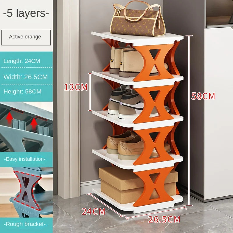 Space-Saving Multi-Layered Shoe Rack