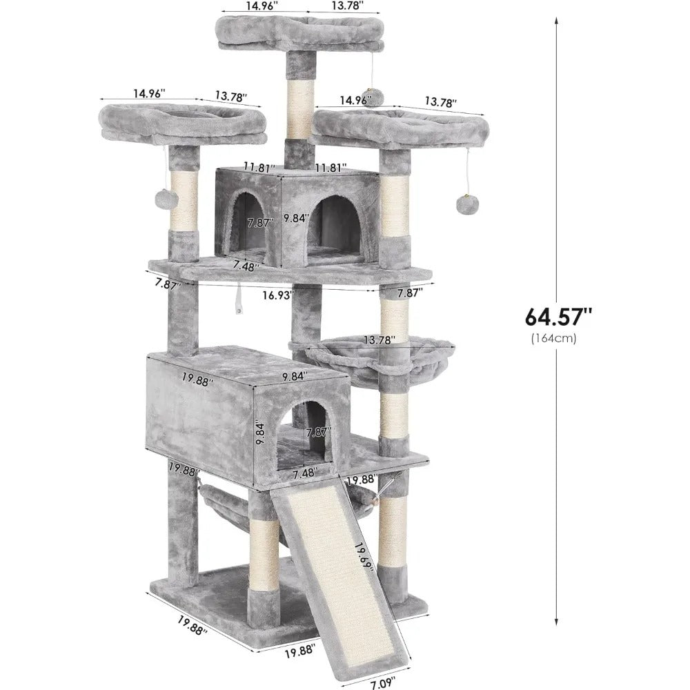 64.5 Inches Multi-Level Cat Tree for Indoor Cats