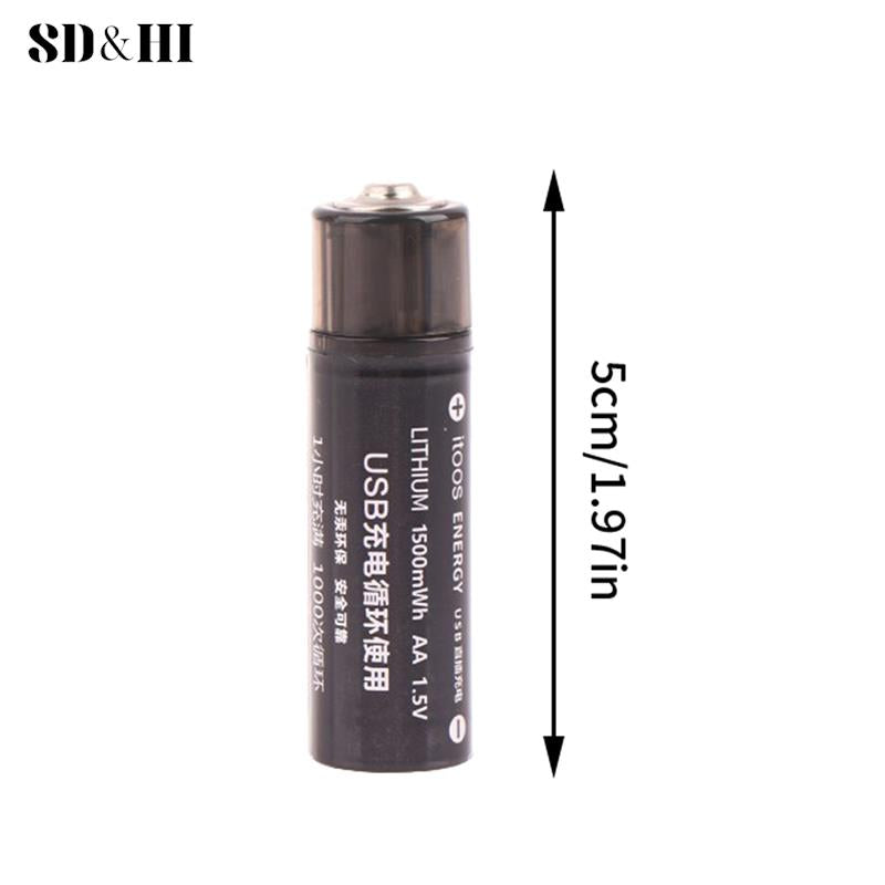 Large Capacity 1.5V AA 1500mAh USB Rechargeable