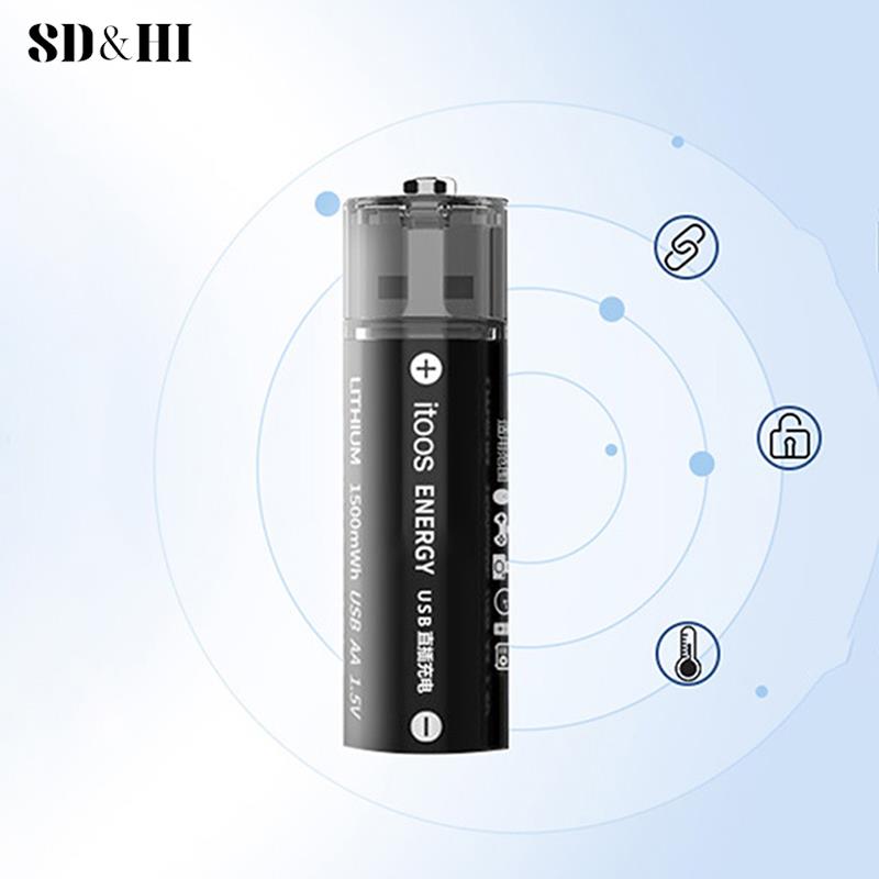 Large Capacity 1.5V AA 1500mAh USB Rechargeable