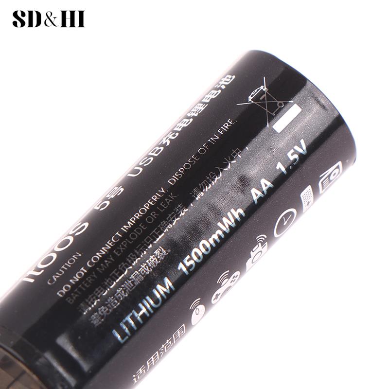 Large Capacity 1.5V AA 1500mAh USB Rechargeable