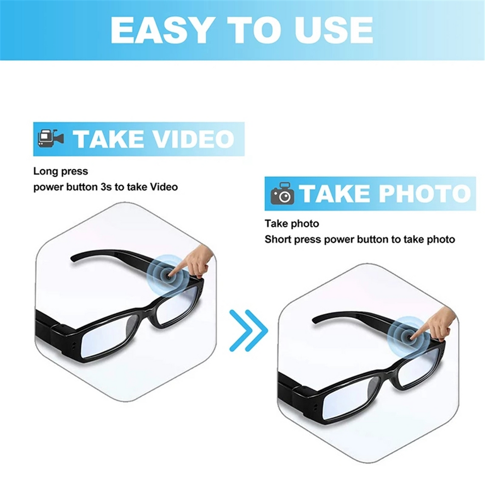 HD 1080p Glasses Camera: Capture Life's Moments with Style