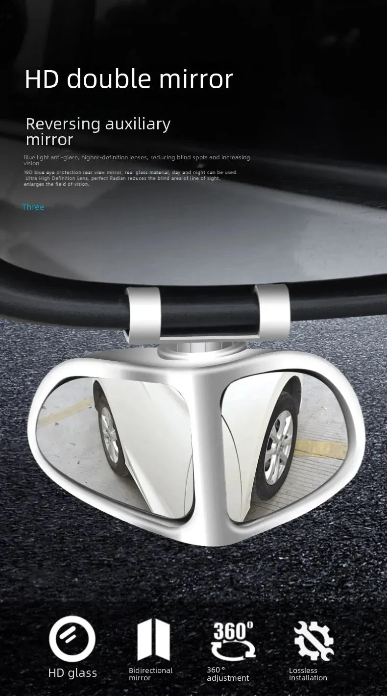 360° Double Vision Car Rearview Mirror