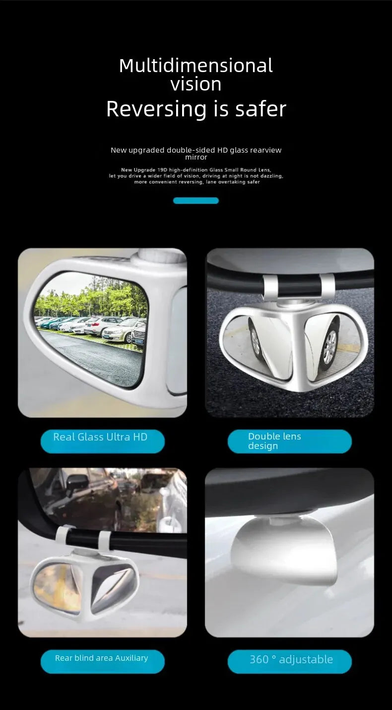 360° Double Vision Car Rearview Mirror