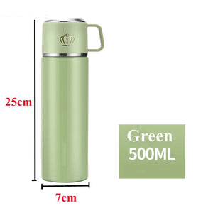 Stainless Steel Thermos Flask Coffee Mug with Tea Separation - 500ml