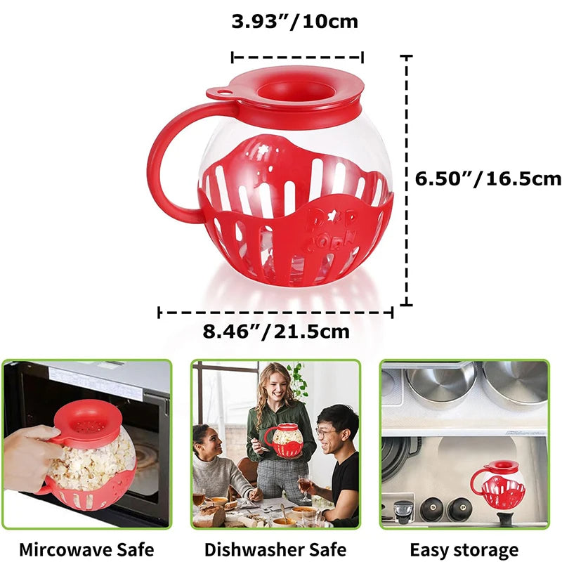 GourmetGlass™ Microwave Popcorn Popper