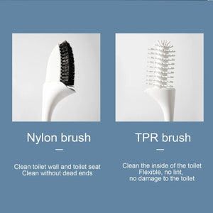 Dual Head Wall Mounted Toilet Brush 2-in-1