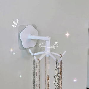 Customizable Jewelry Organizer Shelf with Wall Hooks