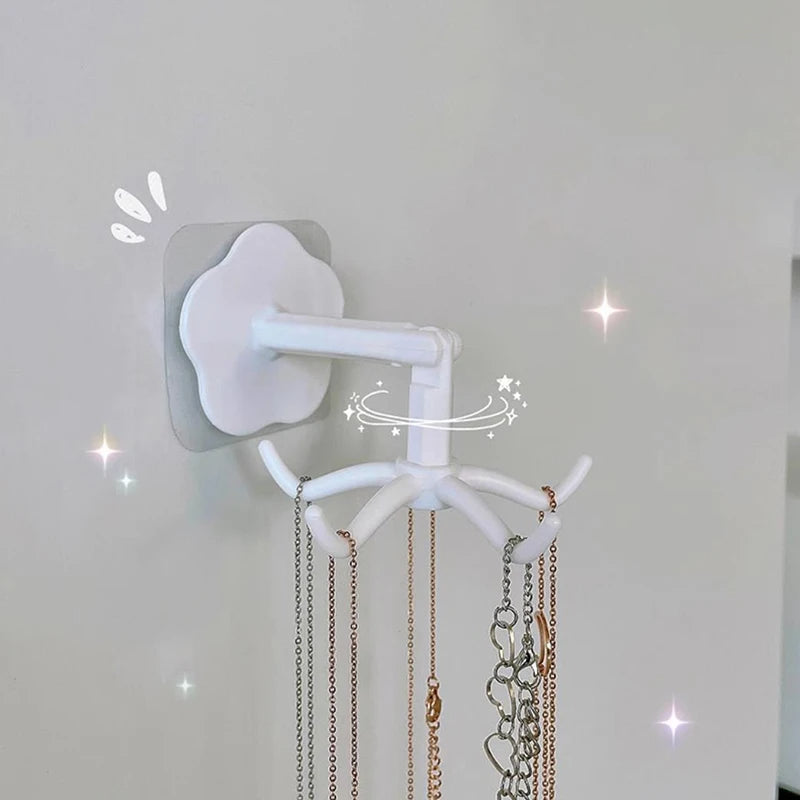 Customizable Jewelry Organizer Shelf with Wall Hooks