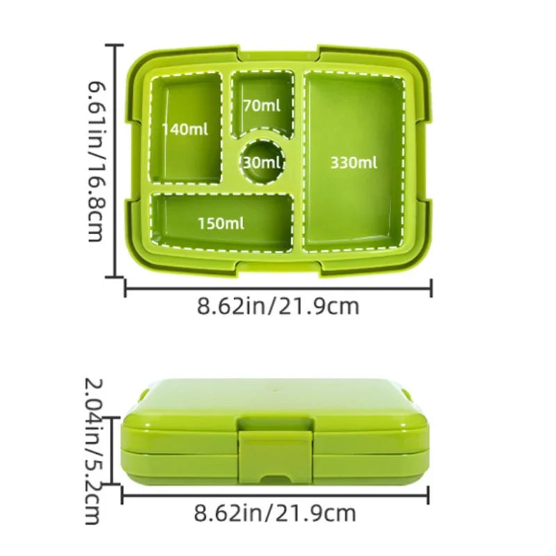 5-Compartment Children's Lunch Box