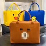 Cartoon Felt Tote Travel Bag