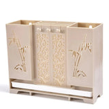 Bamboo Leaf Wall-Mounted Chopsticks Holder Set