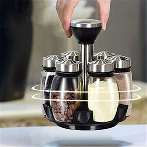 360° Rotating Spice Jar Organizer Set