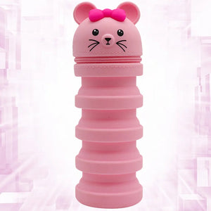 Pink Silicone Telescopic Pencil Case