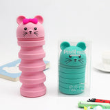 Pink Silicone Telescopic Pencil Case