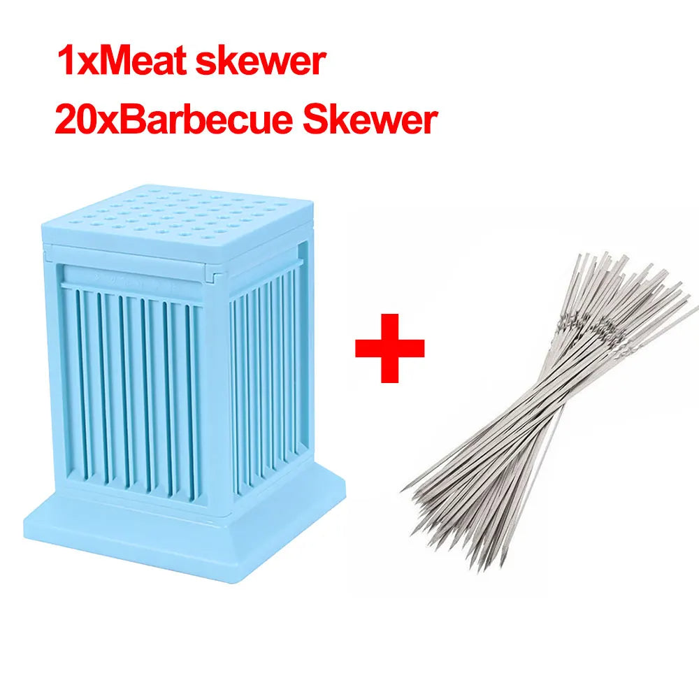 49-Hole BBQ Meat Skewer Tool Box