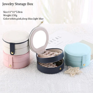 Mini Stud Earrings Ring Jewelry Box