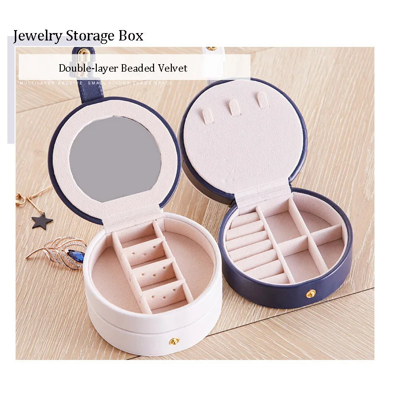 Mini Stud Earrings Ring Jewelry Box