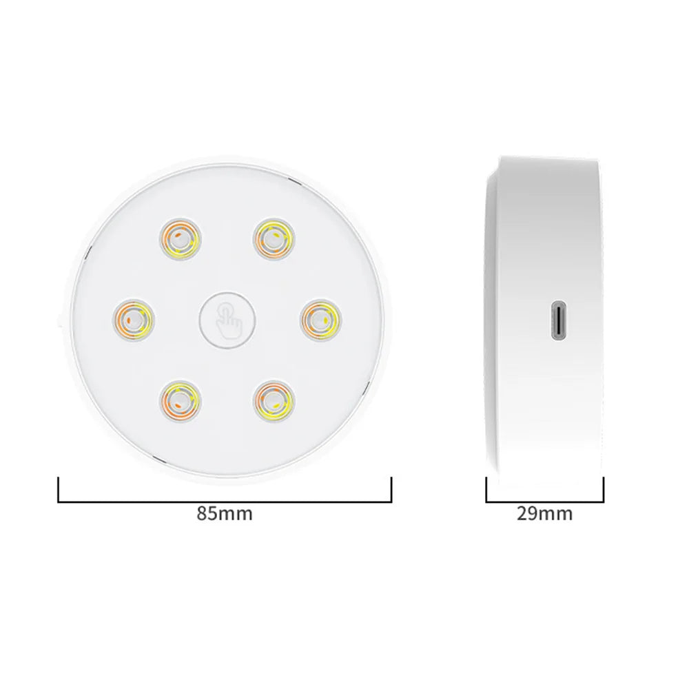 2PC USB RGBCW Smart Puck Lights