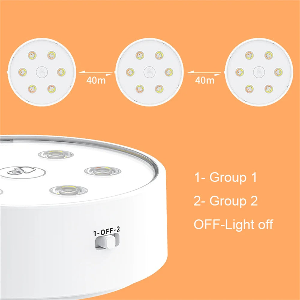 2PC USB RGBCW Smart Puck Lights