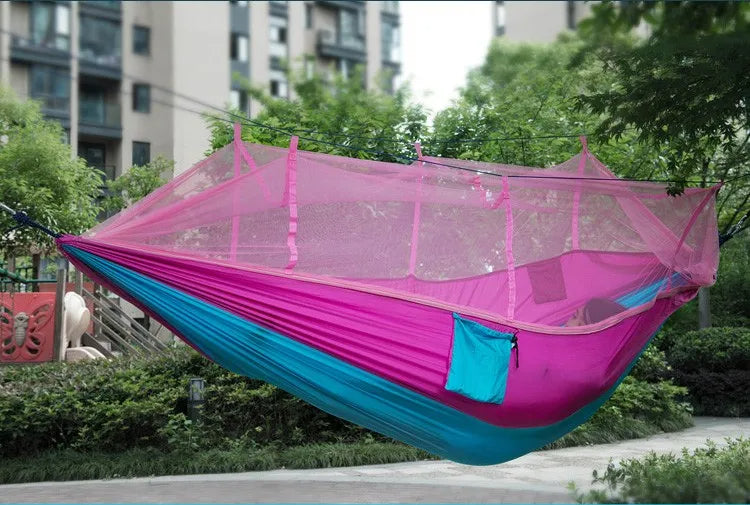 Outdoor Double Hammock with Mosquito Net