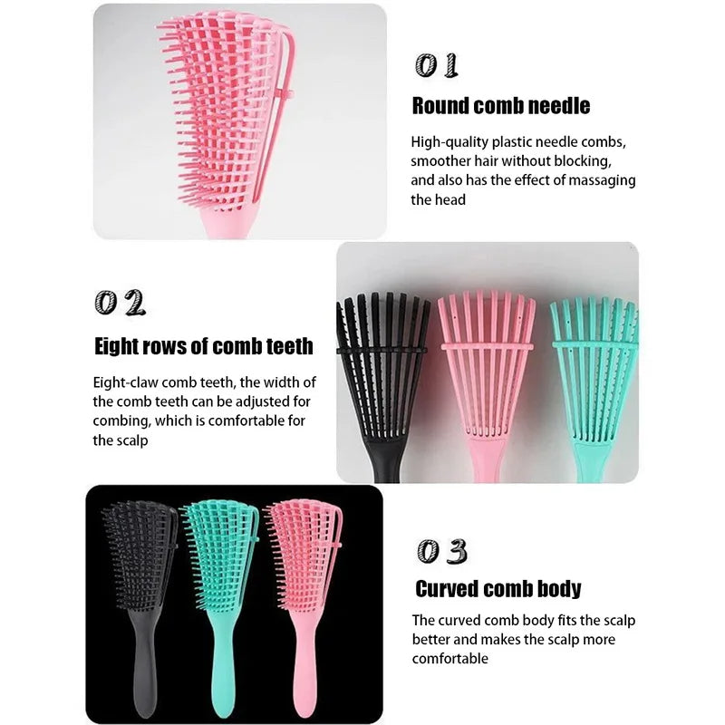 OctoGlide Multicolor Hair Brush