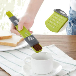 Green Adjustable Measuring Spoon Set