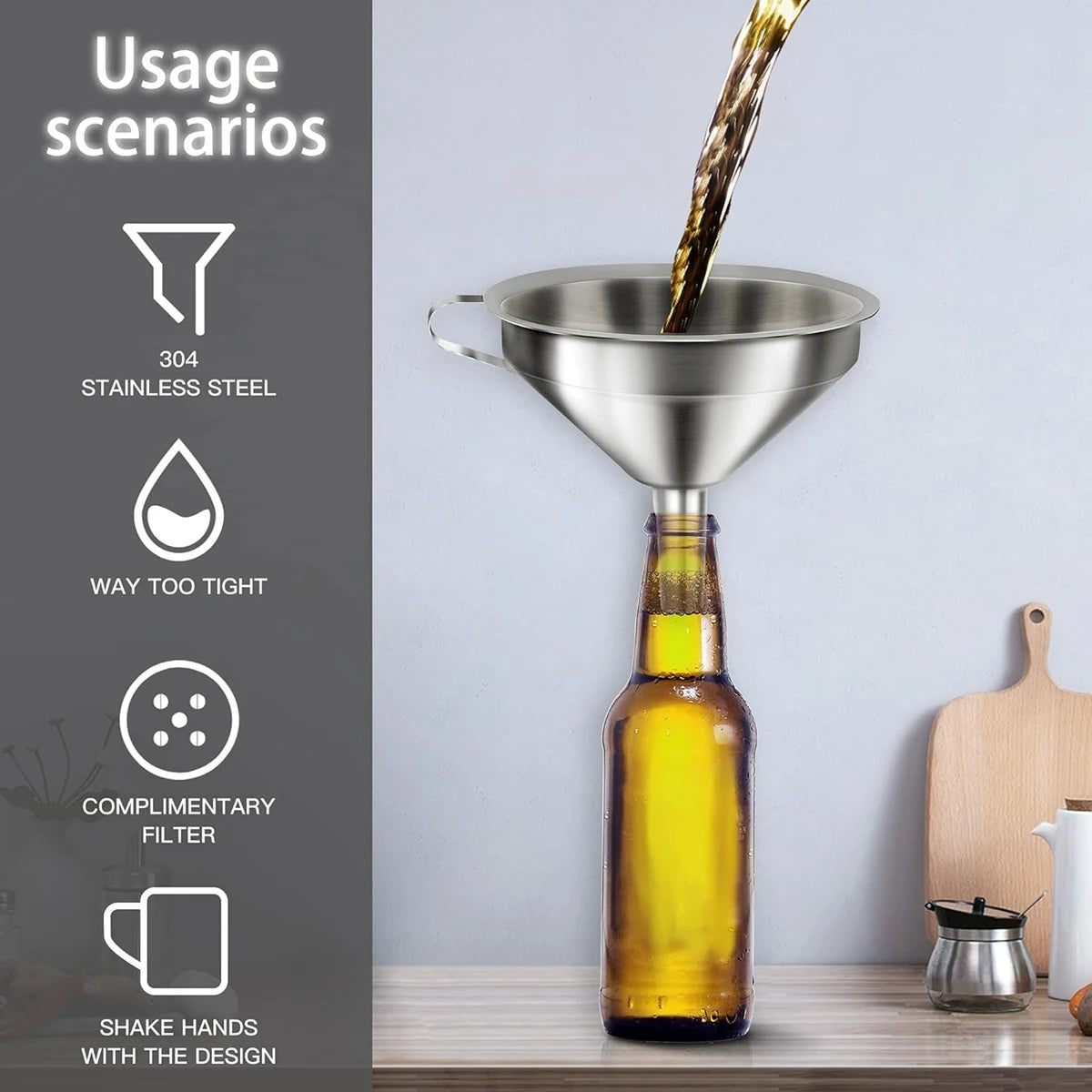 Stainless Steel Kitchen Funnel