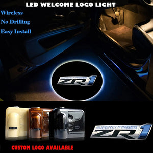 Wireless ZR1 SUPERCHARGED LED Car Door Projector Lights