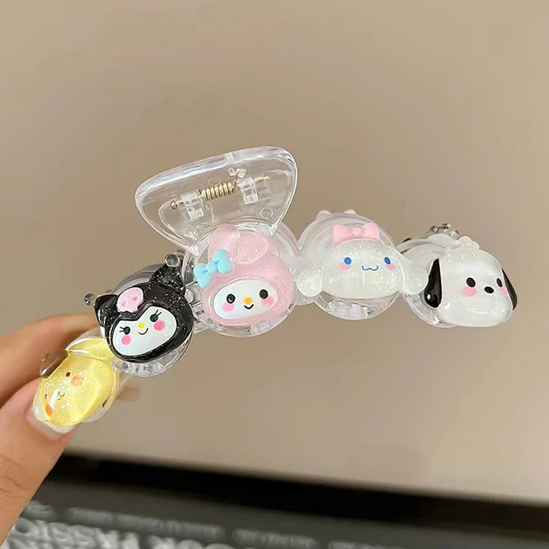 Sanrio Hair Clips Set: Kuromi & My Melody Fantasy