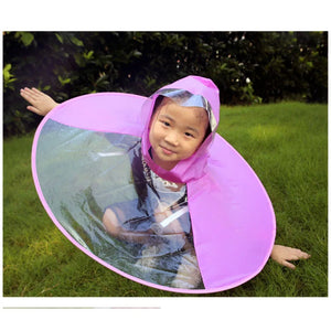 Duck UFO Kids' Raincoat & Umbrella Hat Set