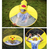 Duck UFO Kids' Raincoat & Umbrella Hat Set