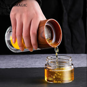 ZenAura Glass Tea Infuser Mug