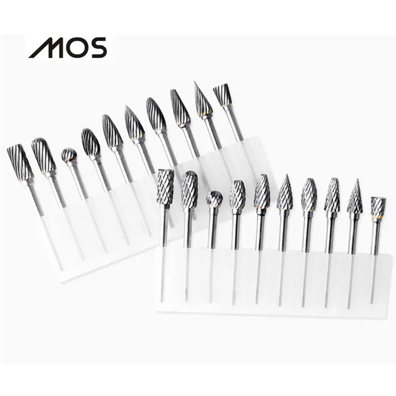 MOS Tungsten Carbide Burr Drill Bit Set