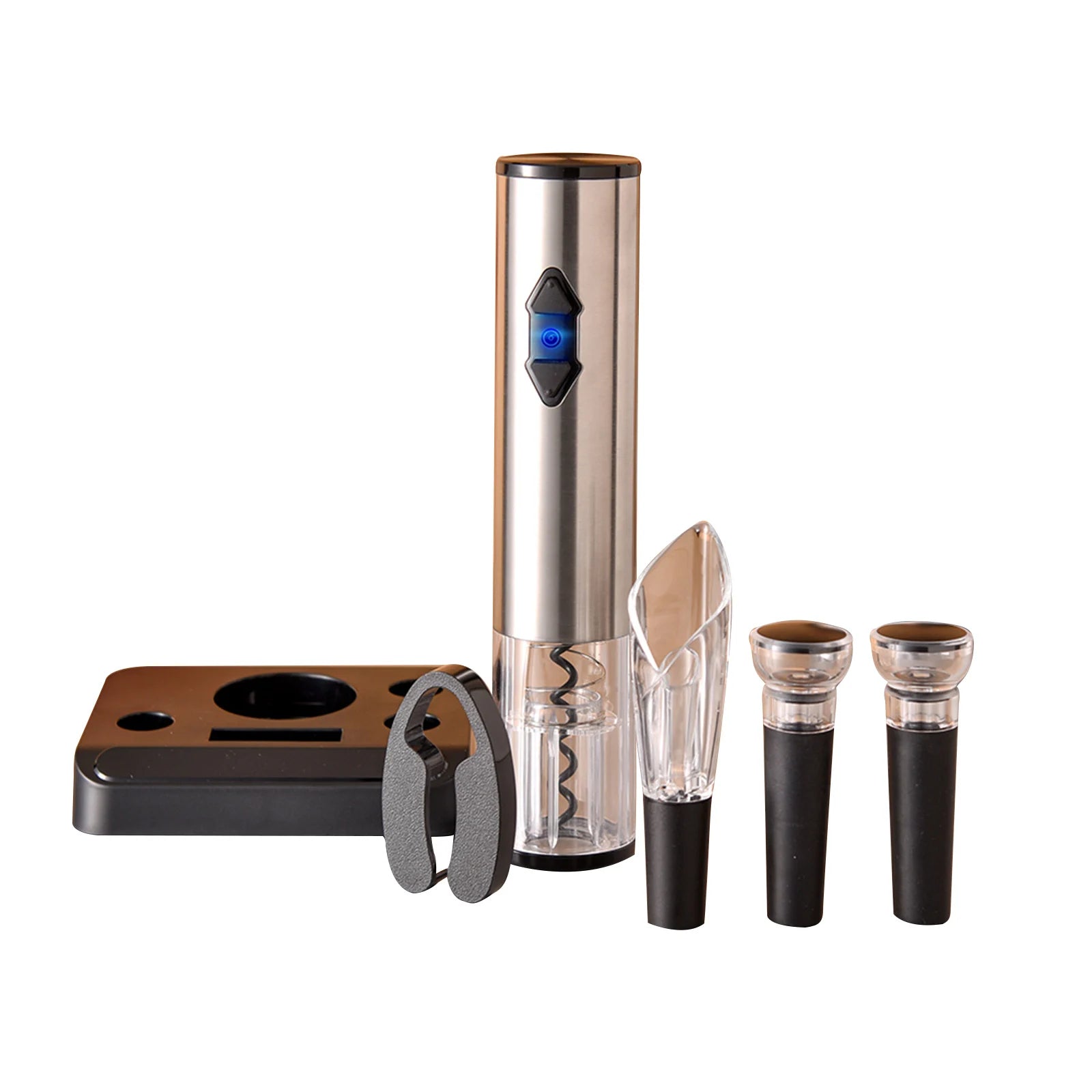 Electric Wine Opener Set with Storage Base