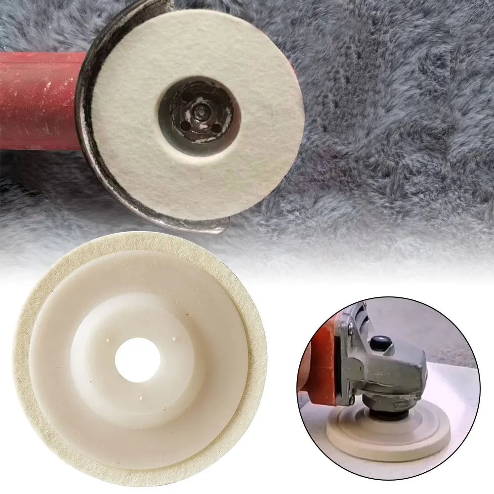Wool Polishing Wheel Disc - Premium 100 Angle Grinder Pad