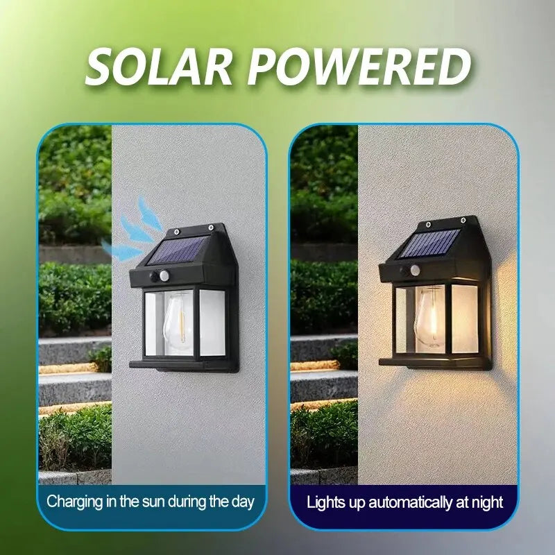 LED Solar Wall Light with Motion Sensor